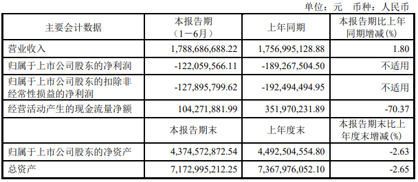 龍騰光電上半年?duì)I業(yè)收入17.89億元，同比增長(zhǎng)1.8%